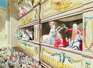 フランセ劇場でのヴォルテールの戴冠式、1778 作： French School